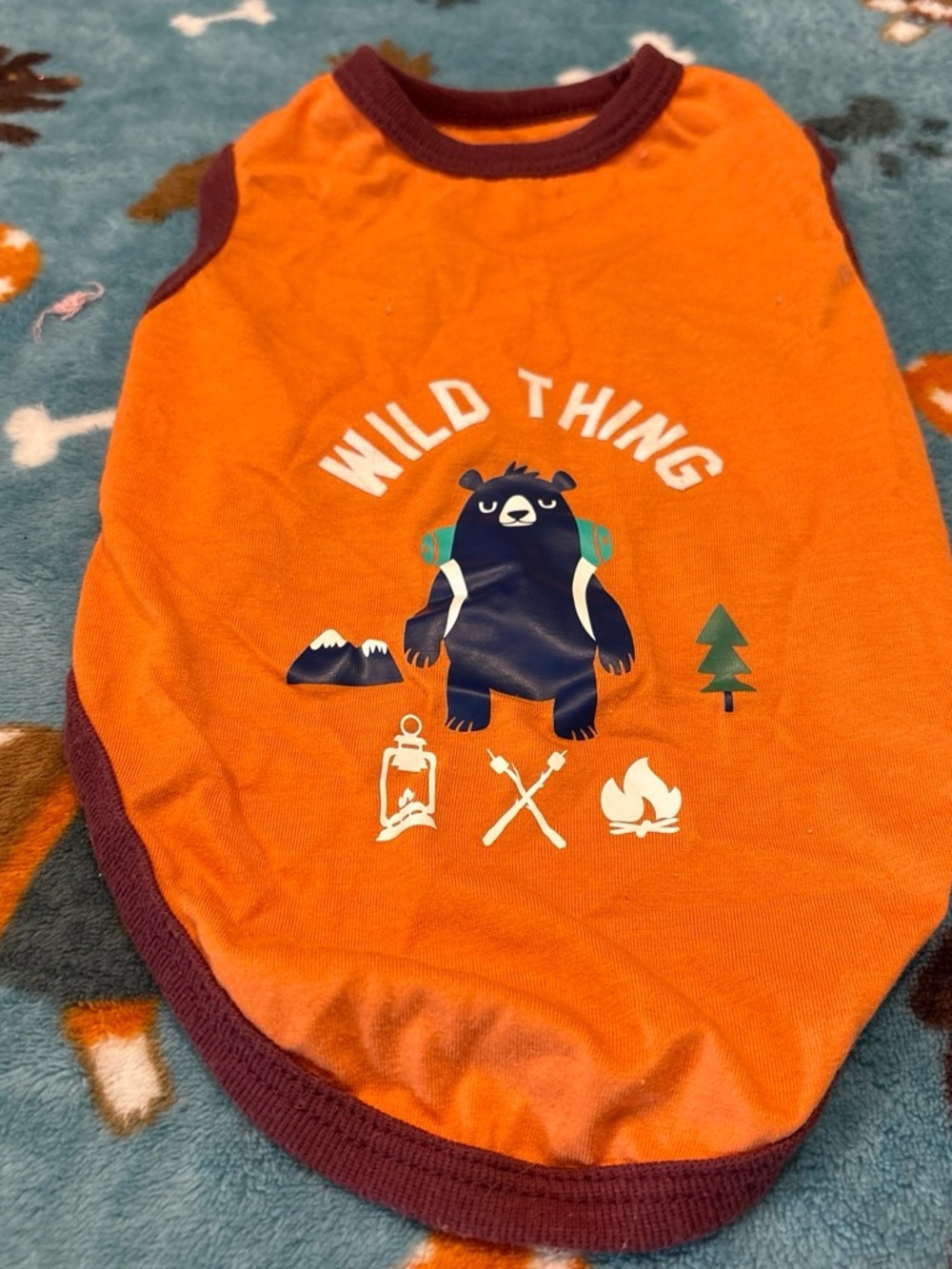 Kids Orange 'Wild Thing' Bear One-Piece